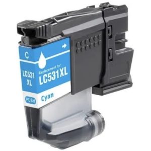 Compatible Brother LC-531XLC Cyan High Yield Ink Cartridge – 500 pages