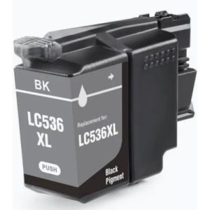 Compatible Brother LC-536XLBK Black High Yield Ink Cartridge – 2,500 pages