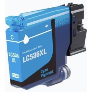 Compatible Brother LC-536XLC Cyan High Yield Ink Cartridge – 1,500 pages