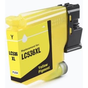 Compatible Brother LC-536XLY Yellow High Yield Ink Cartridge – 1,500 pages